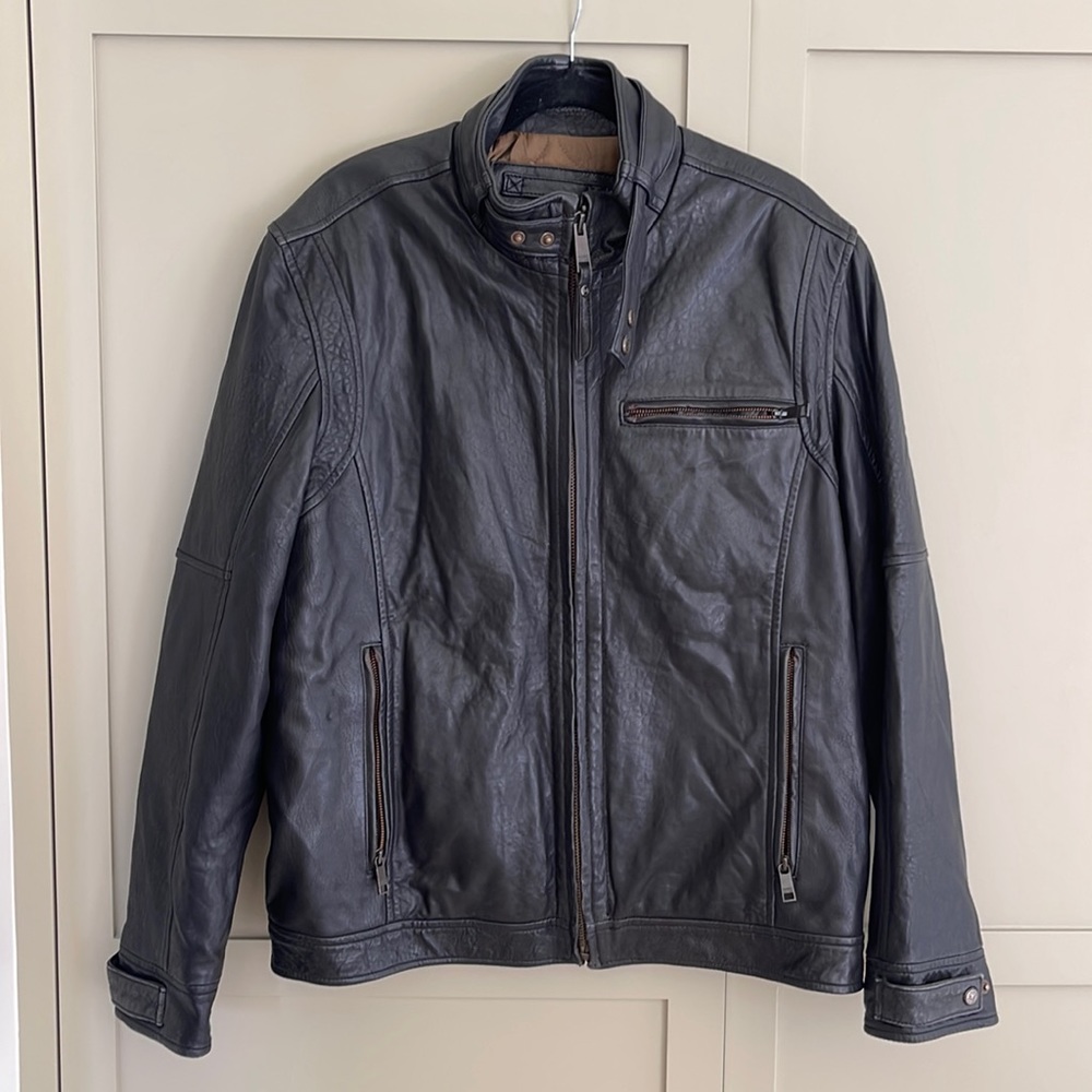 Vintage Leather Bomber Jacket